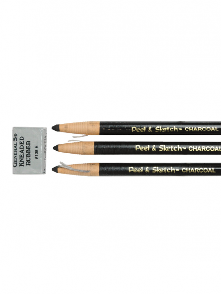 Set De 3 Lapices De Carboncillo De Grafito Para Dibujo