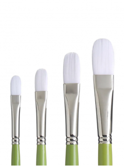 Pincel Técnica Mixta Snap Princeton Sintético Blanco - Avellanado (Filbert)
