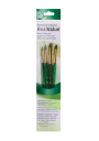 Pinceles Princeton RealValue Mango Corto Verde Pelo Sintético Camello Set 4 9110