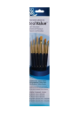 Pinceles Princeton RealValue Mango Corto Azul Pelo Sintético Taklon Dorado Set 6 (3) 9137