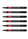 Tiralíneas Derwent Line Maker Set 6 Negros 2305559