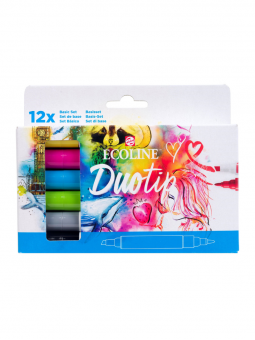 Marcadores Acuarela Ecoline Duotip set 12 Colores Básicos 11609800