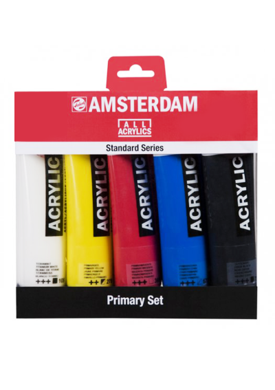 Acrílico Amsterdam Set 5 Colores 120ml Primarios 17790905