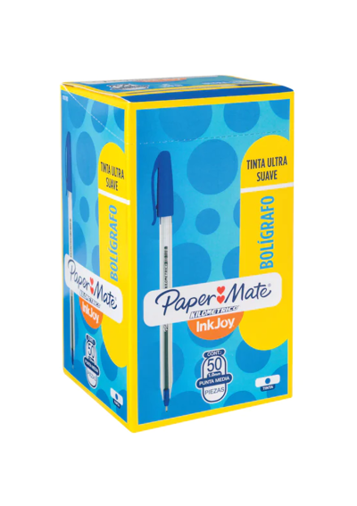 Lápices Pasta Inkjoy Paper Mate Punta Media 1.0mm Caja 50 Unidades