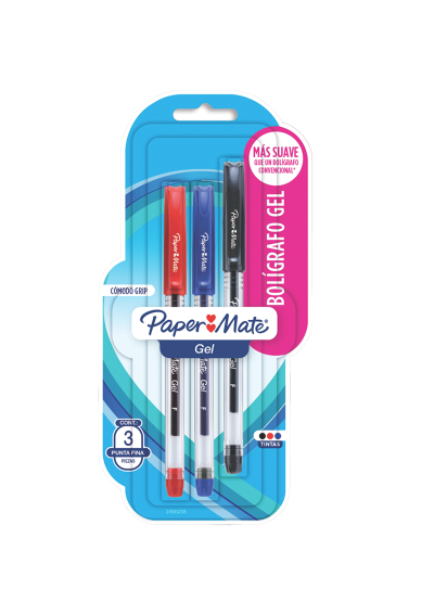 Lápices Gel Paper Mate Punta Fina 0.6mm Set 3 Colores 2066238