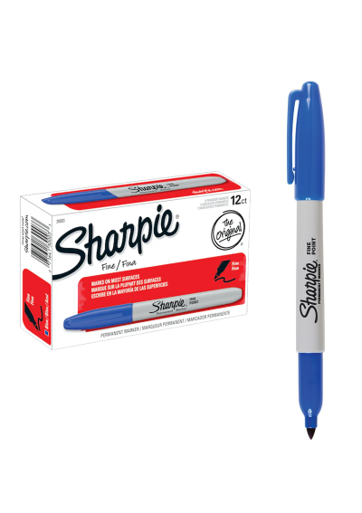 Marcadores Permanentes Sharpie Punta Fina Caja 12 Unidades