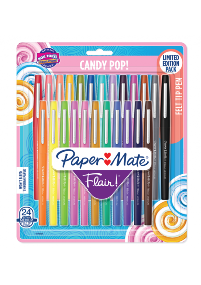 Marcadores Paper Mate Flair Candy Pop! Punta Media Set 24 Colores 1979424