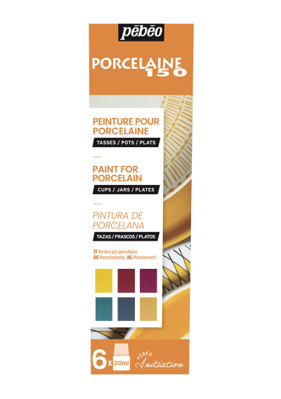 Pintura Porcelaine 150 Pebeo Set 6 x 20ml Iniciación N°2 756472