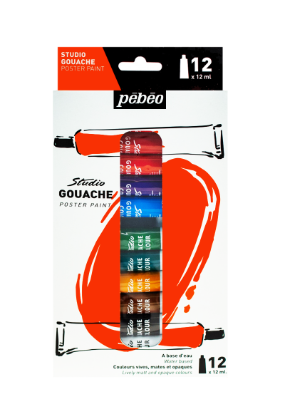 Gouache Pebeo Studio Set 12 Colores 12 ml 668800