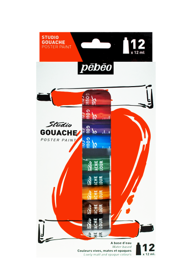 Gouache Pebeo Studio Set 12 Colores 12ml 668800