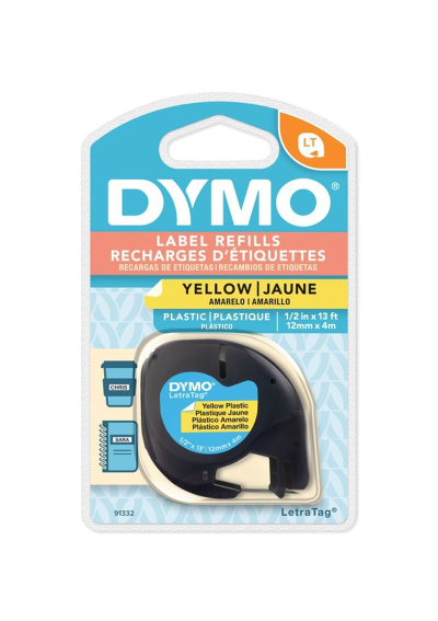 Cintas LT Dymo Plásticas de Colores 12mm x 4mt