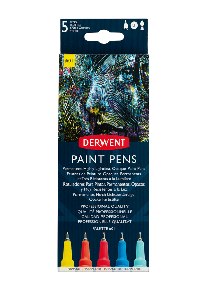 Marcadores de Pintura Derwent Paint Pens N°1 Set 5 Colores 2305518