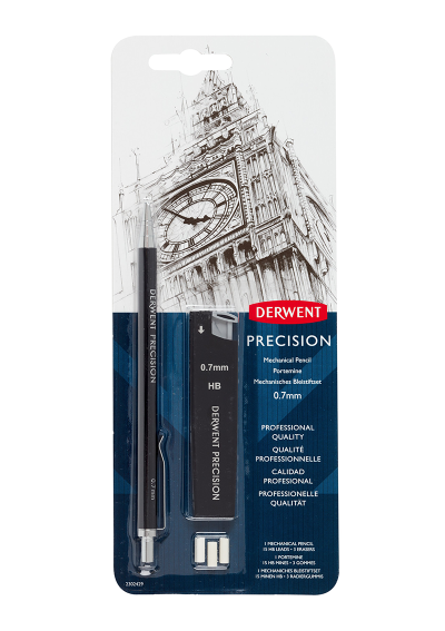 Portaminas Derwent de Precisión 0.7mm + Repuestos 2302429