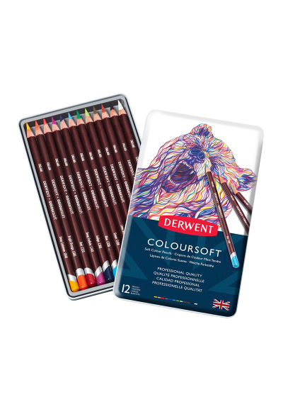 Lápices de Colores Derwent Coloursoft Set 12 0701026