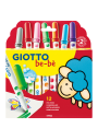 Marcadores Lavables Giotto be-be 12 Colores 8000825018565