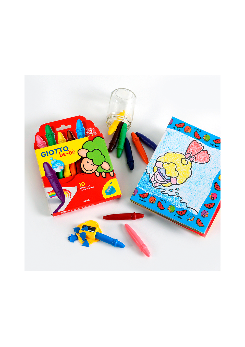 Crayones de colores x10 - Giotto Bebe