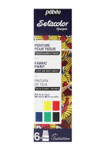 Pintura para Tela Pebeo Setacolor Opaque Set 6 Colores x 20ml