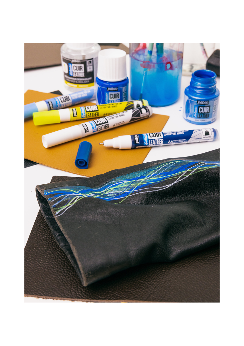 Marcador de Pintura para Cuero Pebeo Setacolor Set 2 Colores Fluor 295686