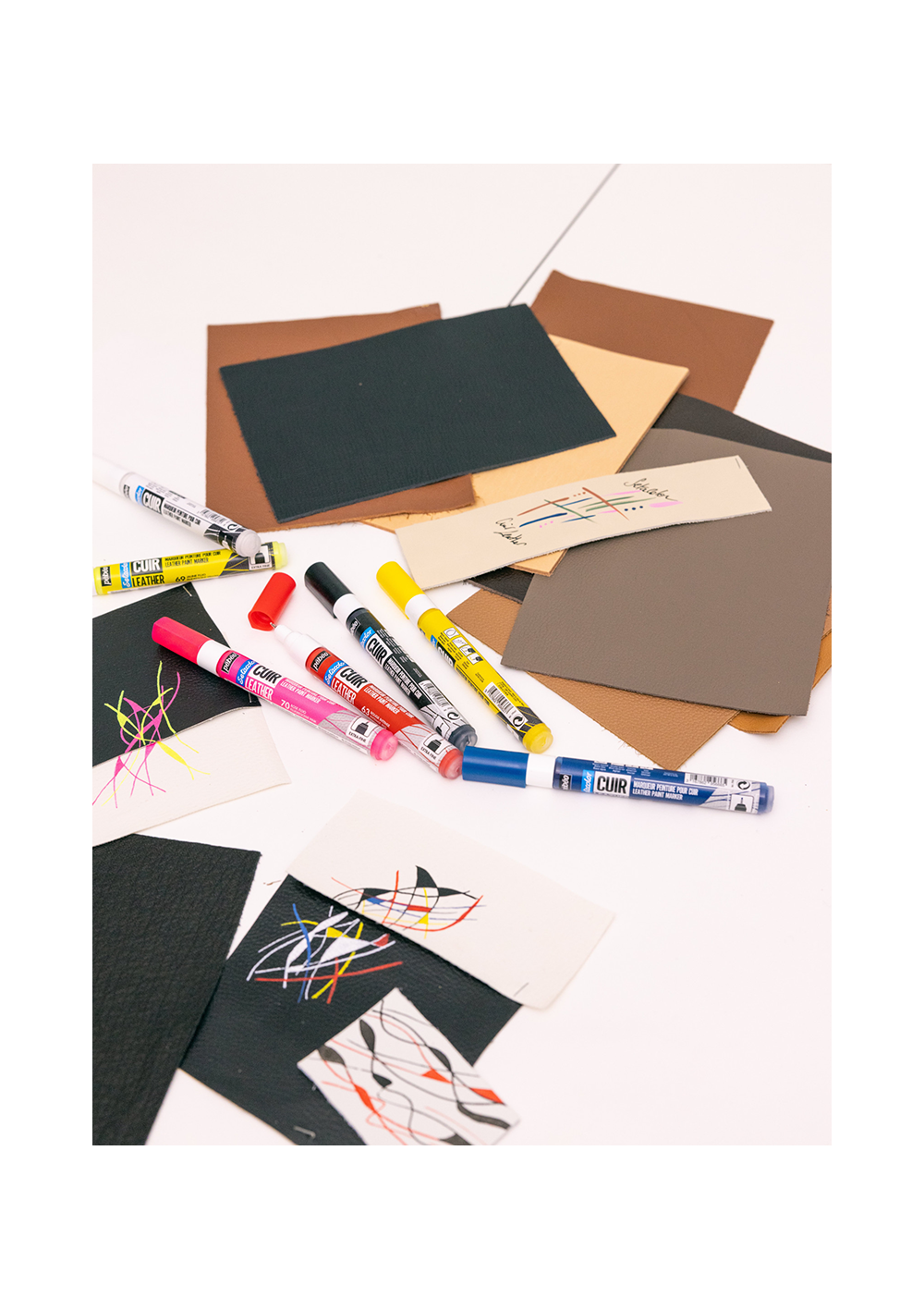 Marcador de Pintura para Cuero Pebeo Setacolor Set 2 Colores Fluor 295686