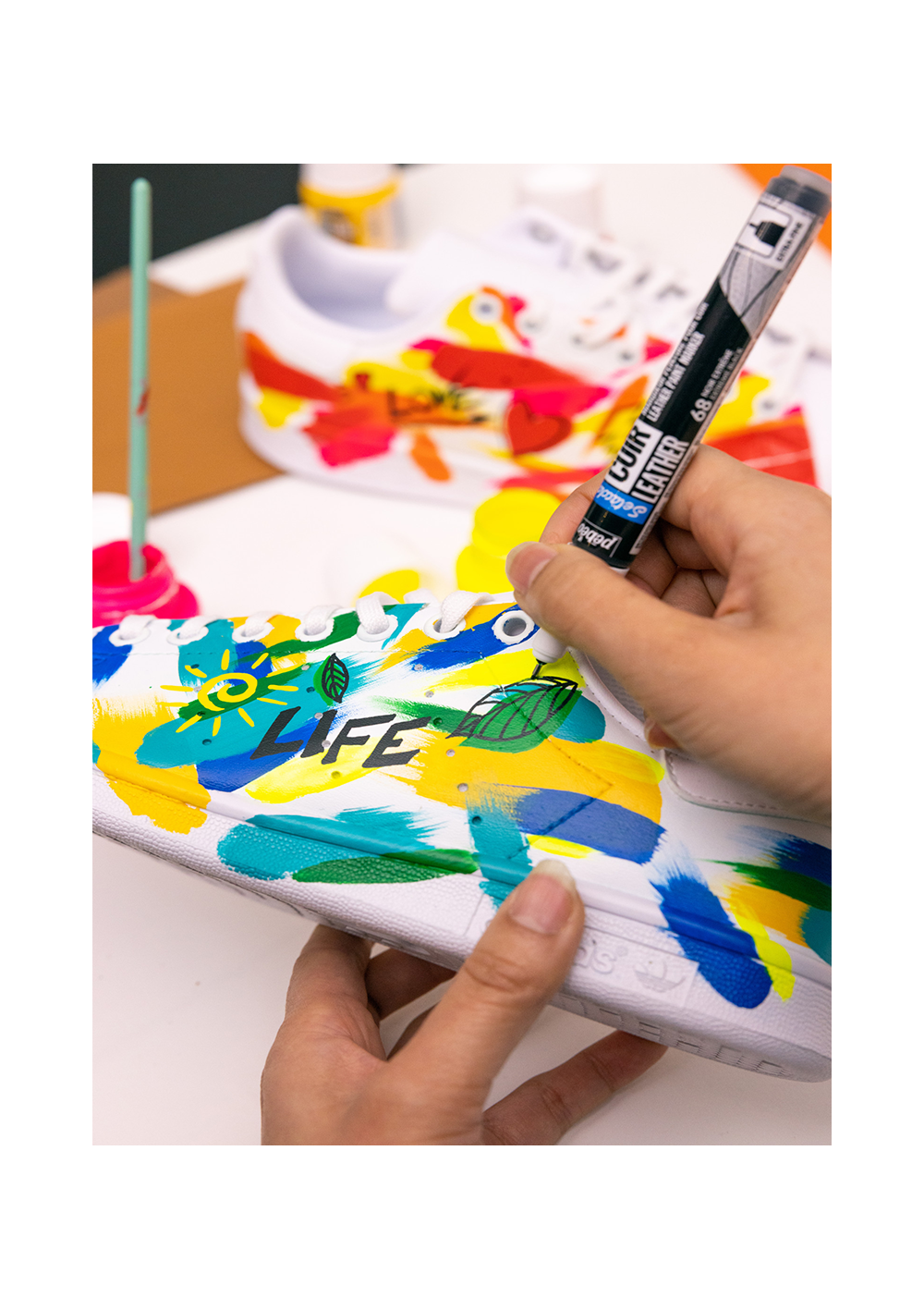 Marcador de Pintura para Cuero Pebeo Setacolor Set 2 Colores Fluor 295686