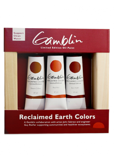 Óleo Gamblin Reclaimed Earth Colors Set 3 Tubos 37ml Edición Limitada 101113