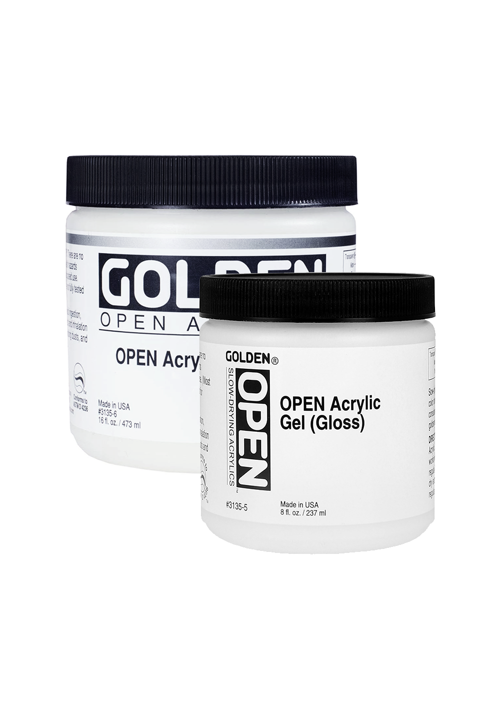 GOLDEN Open Acrylic Gel Mediums Gloss 16 oz