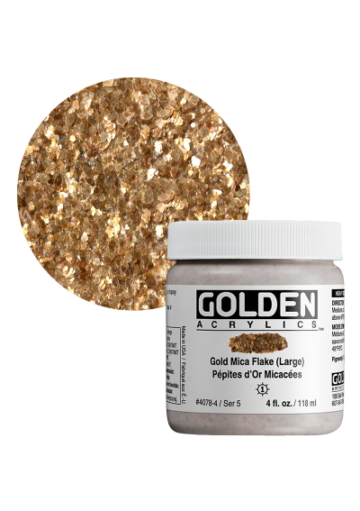 Gel Mica Flake Golden 4oz