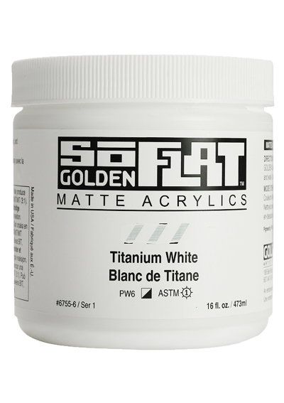 Acrílico Golden Opaco SoFlat 16oz Blanco Titanio 0006755-6