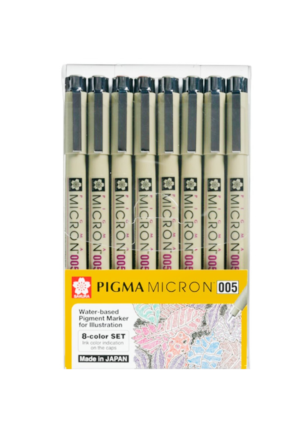 Tiralíneas Sakura Pigma Micron 0.05mm Set 8 Colores