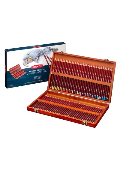 Lápices Pastel Derwent Set 72 Colores Caja de Madera 2300343