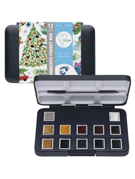 Acuarela en Pastillas Van Gogh Set 12 Colores Navidad 20808646