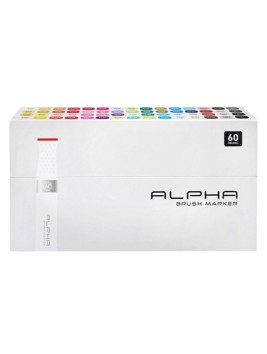 Marcadores Alpha Brush Set 60 Colores ABM-60C