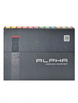 Marcadores Alpha Design Set 36 Colores ADM-36C