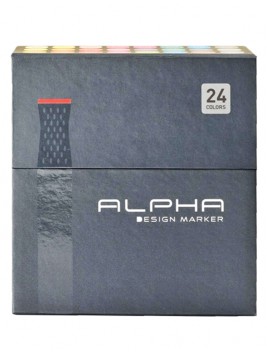 Marcadores Alpha Design Set 24 Colores ADM-C24C