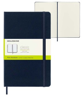 Libreta Moleskine Grande (13 x 21 cm) Plana Azul Zafiro 8051272893687