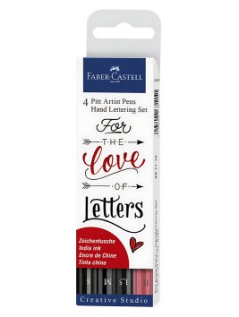 Marcadores Pitt Artist Pen Faber Castell Hand Lettering Set 4 FC267115