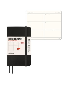 Agenda 2025 Leuchtturm 1917 Vista Semanal Tapa Dura Negra