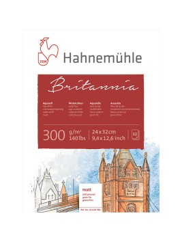 Block Acuarela Hahnemuhle Britannia 300gr 24x32 cm Grano Fino 10628980