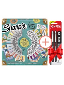 Marcadores Permanentes Sharpie Pack Ruleta Vintage Travel 30 Colores Edición Limitada + Regalo 2152177