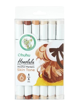 Marcadores al Alcohol Ohuhu Honolulu Set 6 Colores Piel Y30-80403-53