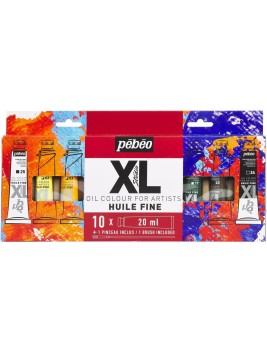 Oleo Pebeo Studio XL Set 10 Colores 20ml + Pincel 920116