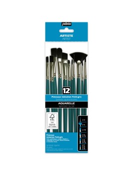 Pinceles Pebeo Acuarela Set 12 Mixtos 952207