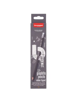 Lápices Grafito Bruynzeel HB Set 12 Lápices con Goma 60211012