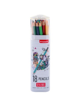 Lápices de Colores Bruynzeel Set 2 Grafito + 16 Colores 60212218