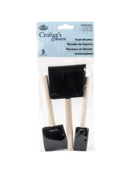 Cepillos de Espuma Royal Langnickel Set 3 RYRFOMW-3