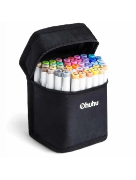 Marcadores al Alcohol Ohuhu Set Honolulu B 48 Colores + 1 Blender (Tonos Medios) Y30-80402-18