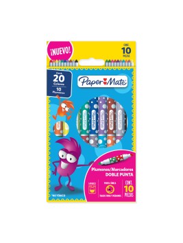 Marcadores Doble Punta Paper Mate 10 Unidades 2136339