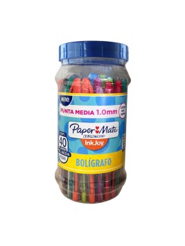 Lápices Pasta Inkjoy Paper Mate Punta Media 1.0mm Caja 40 Unidades Colores Surtidos LA3852