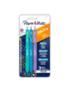 Lápices Gel Inkjoy Paper Mate Retráctil Punta Fina 07mm Set 3 Colores 2209788