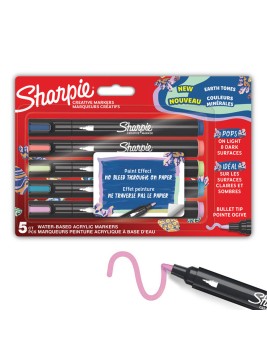 Marcadores Sharpie Acrylic Punta Redonda 5 Colores Tierra 2209902